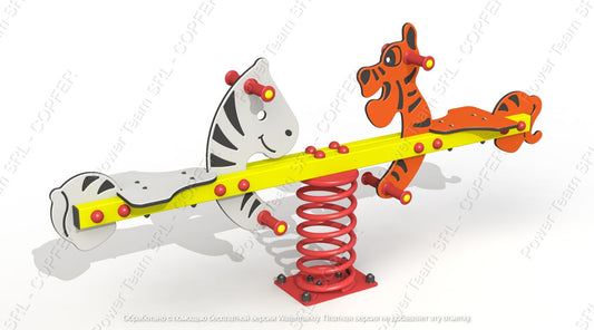 Rocker on double helical spring "Tiger - Zebra" PTP 044-56