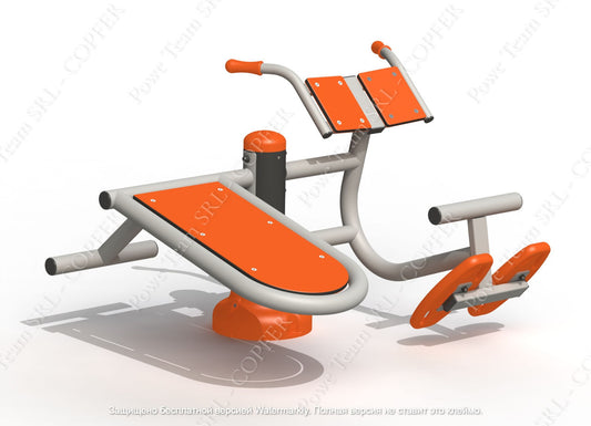 Double fitness machine "Hyperextension - Abdominal" PTP 504T